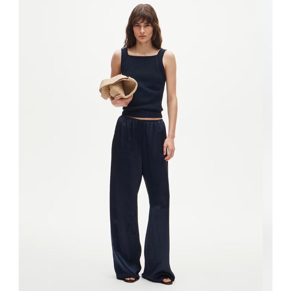 J. Crew Cosmo pant in luster charmeuse Navy NWT size XS Petite